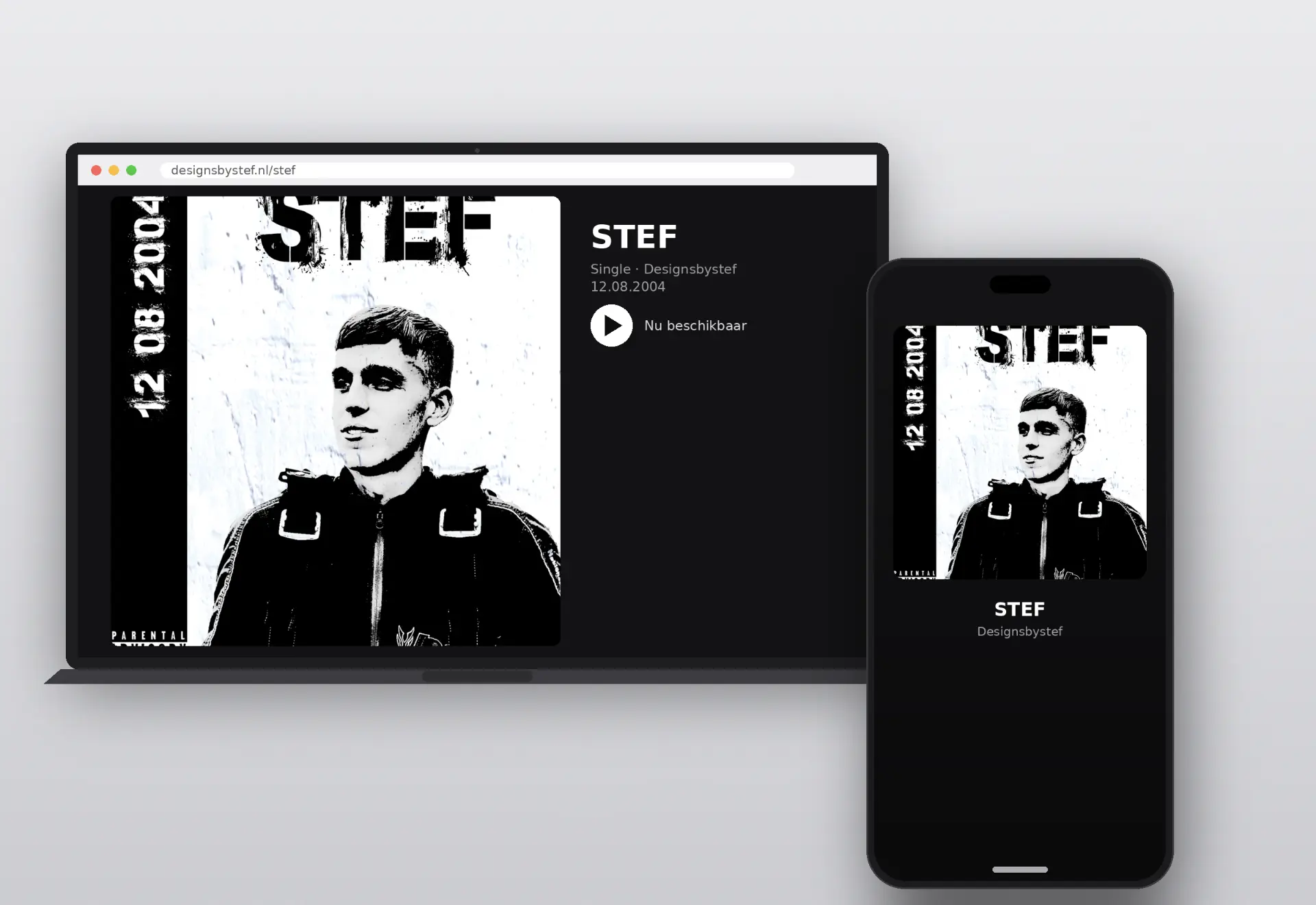 STEF — single artwork en webpagina