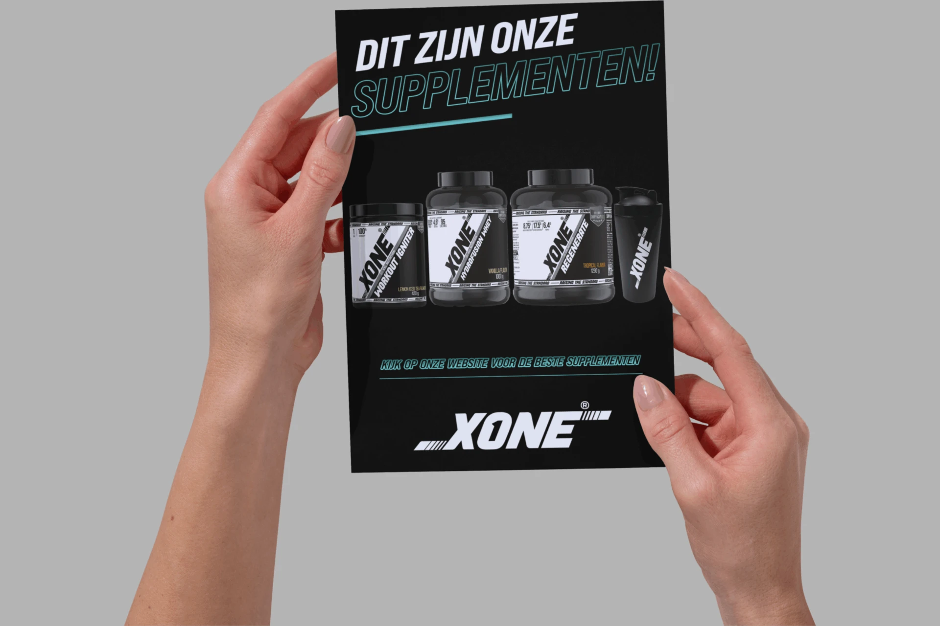 XONE supplementen — poster ontwerp